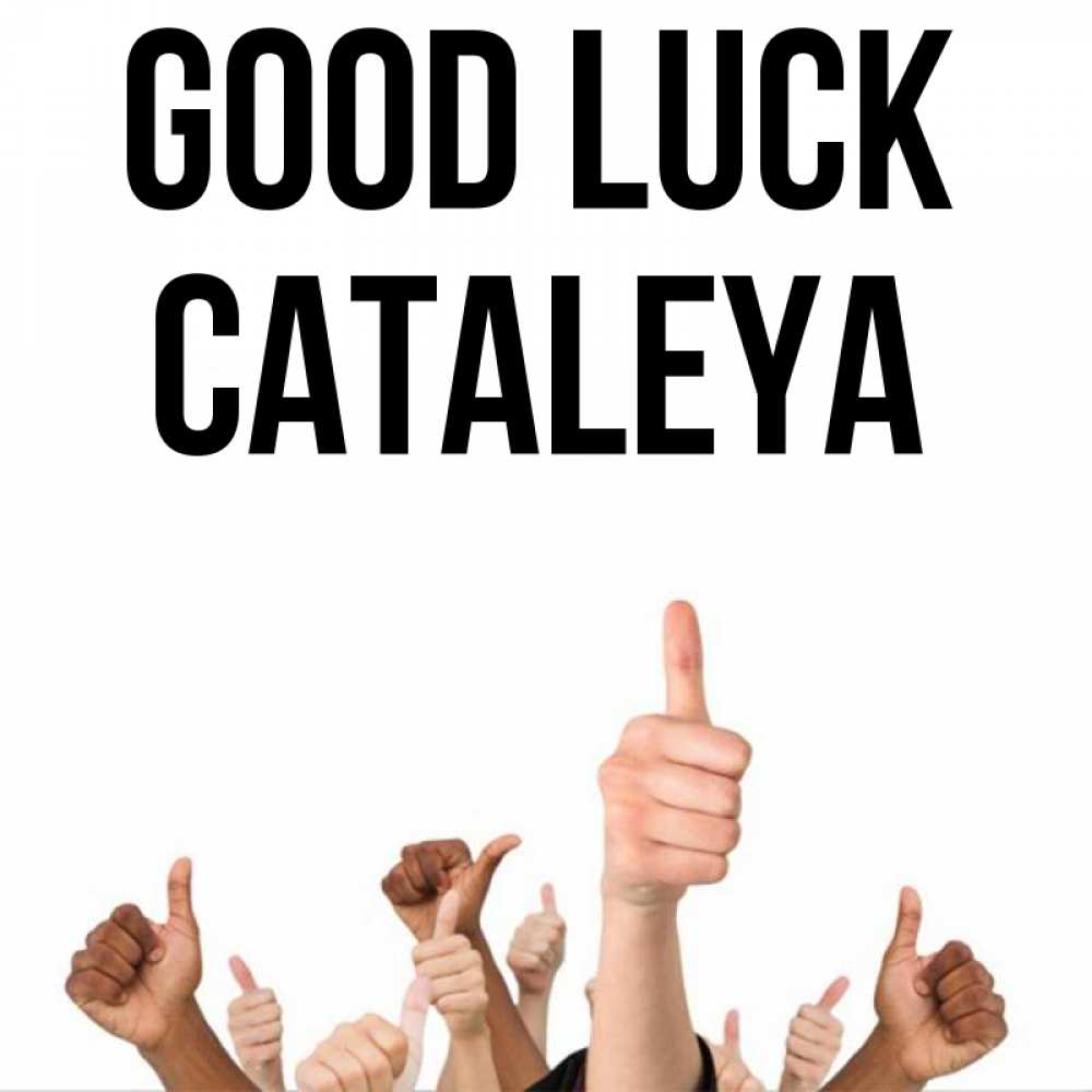 Greetings card с именем, Cataleya Good luck молодцом Greetings with text for free download 
