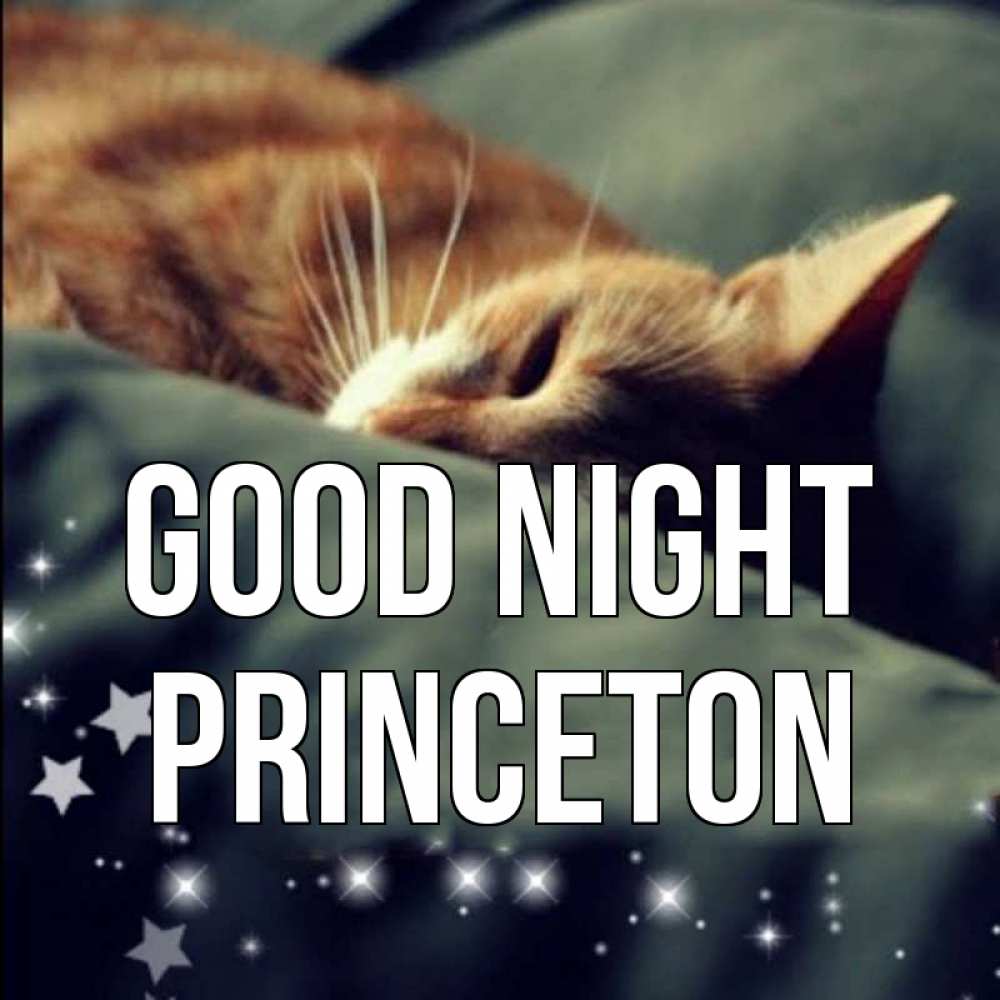 Greetings card с именем, Princeton Good night кроватка Greetings with text for free download 