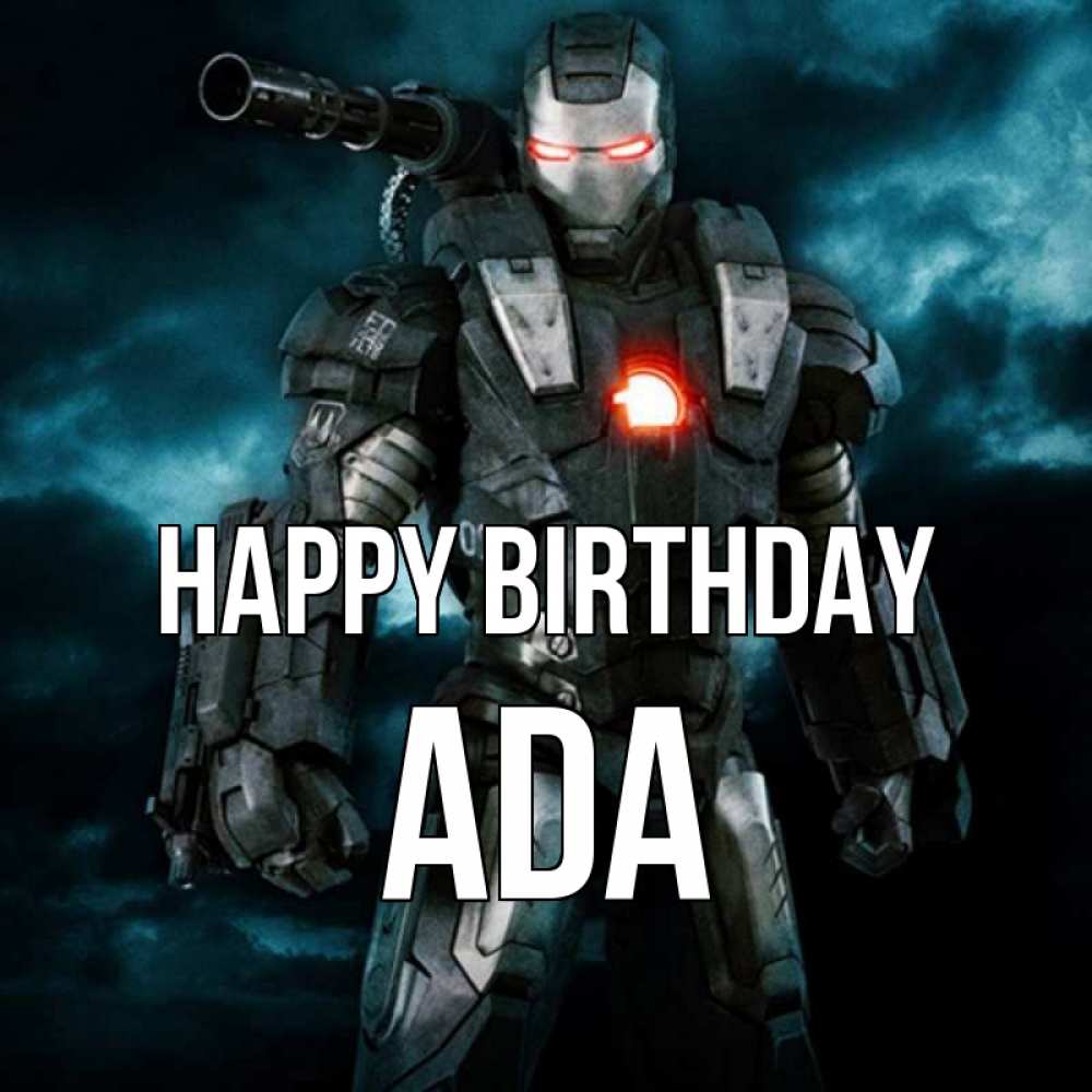 Greetings card с именем, Ada Happy Birthday марвел супергерой в новом костюме Greetings with text for free download 