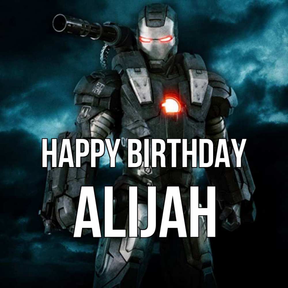 Greetings card с именем, Alijah Happy Birthday марвел супергерой в новом костюме Greetings with text for free download 