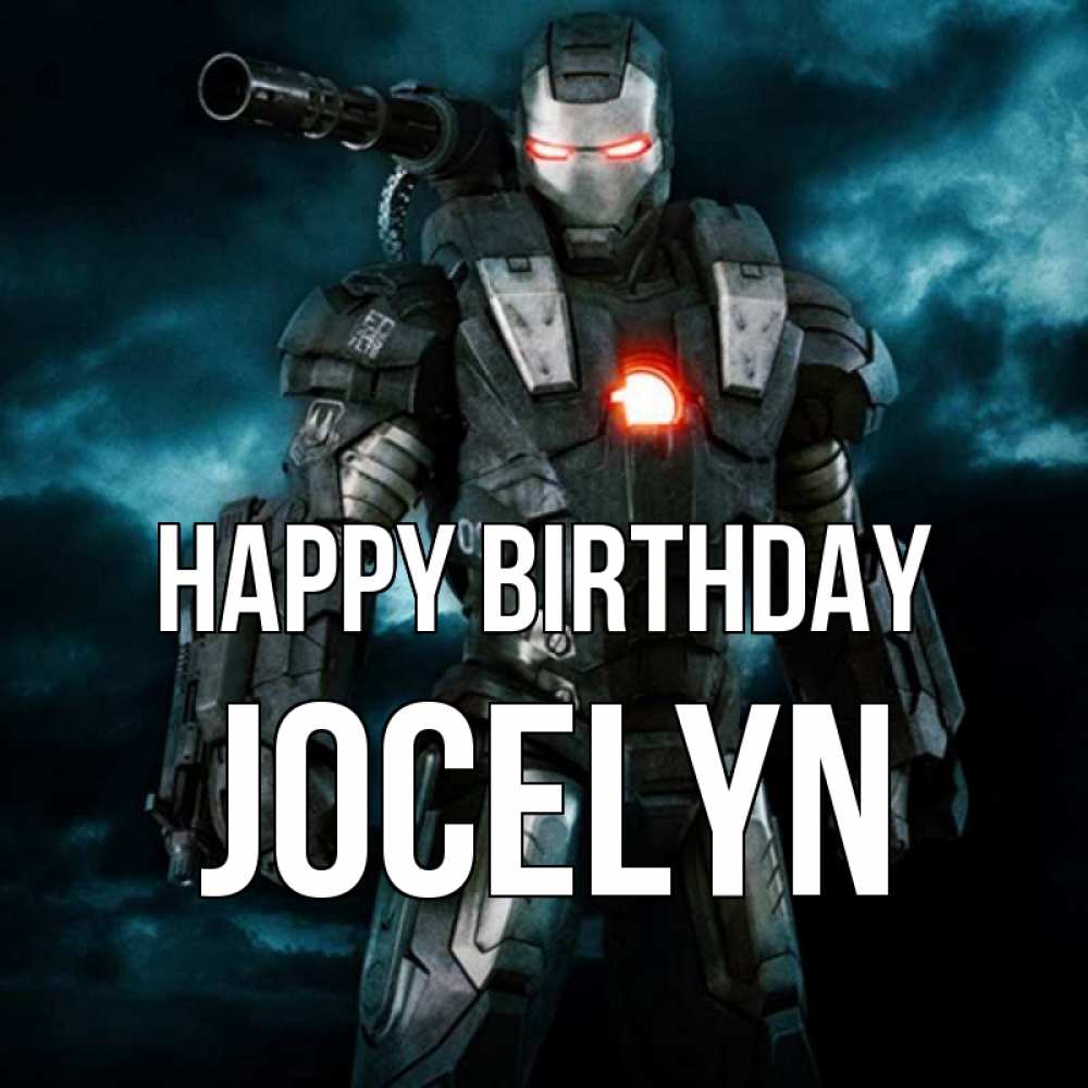 Greetings card с именем, Jocelyn Happy Birthday марвел супергерой в новом костюме Greetings with text for free download 
