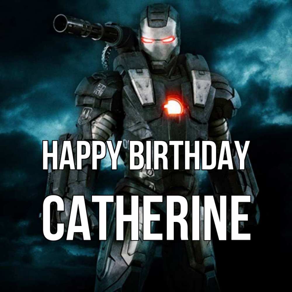 Greetings card с именем, Catherine Happy Birthday марвел супергерой в новом костюме Greetings with text for free download 
