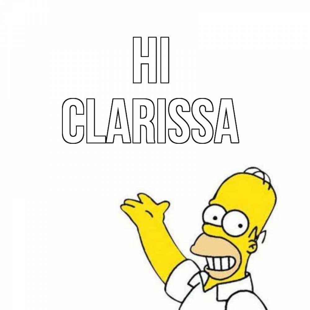 Greetings card с именем, Clarissa Hi Симпсоны Greetings with text for free download 