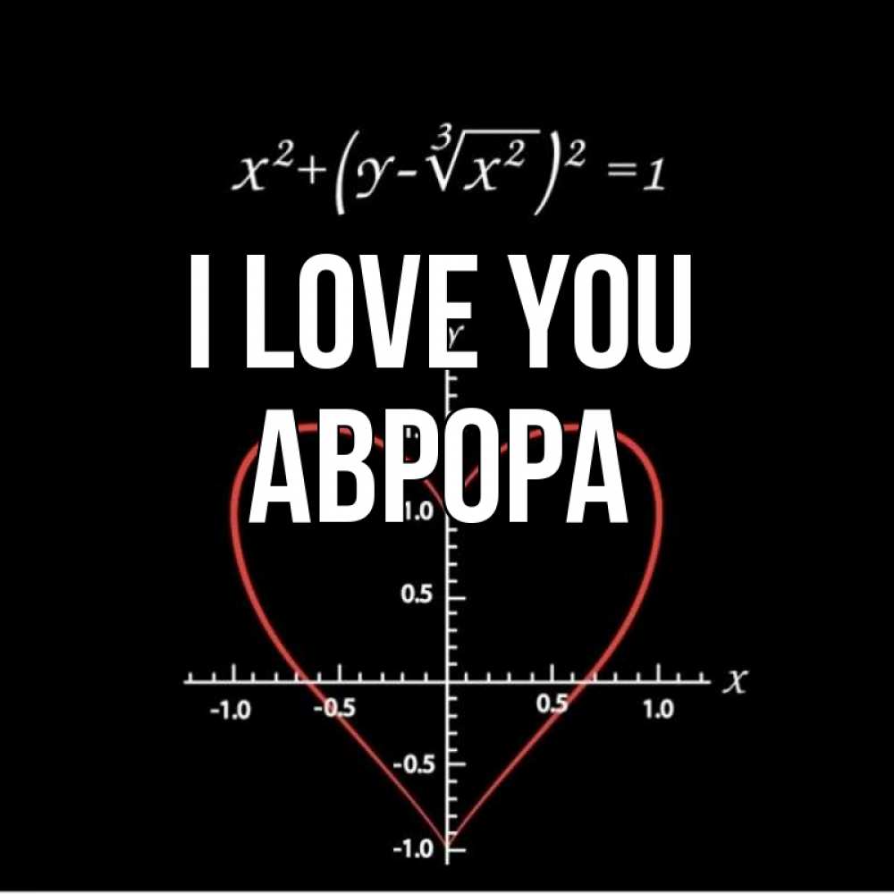 Greetings card с именем, Аврора I love you сердечная формула Greetings with text for free download 
