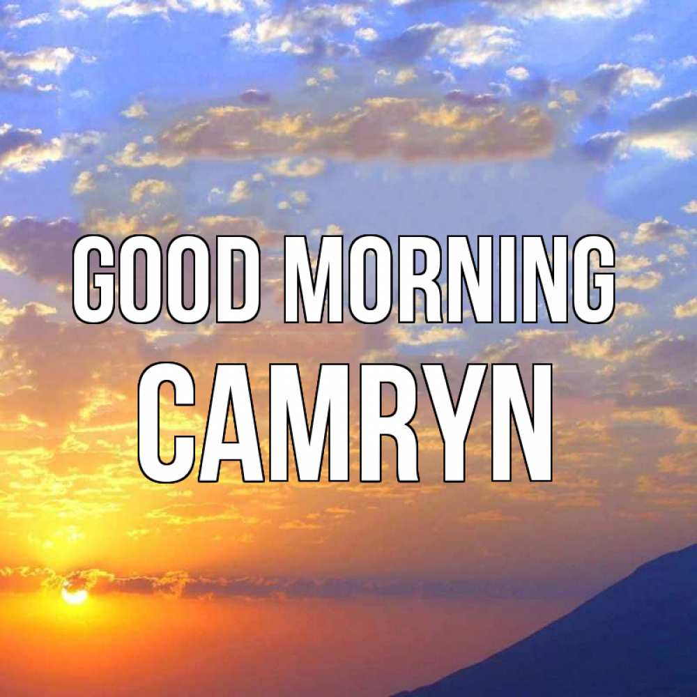 Greetings card с именем, Camryn Good morning облака и солнце Greetings with text for free download 