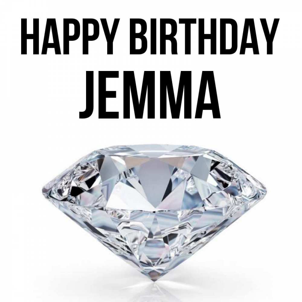 Greetings card с именем, Jemma Happy Birthday к пожеланием быть богатым Greetings with text for free download 