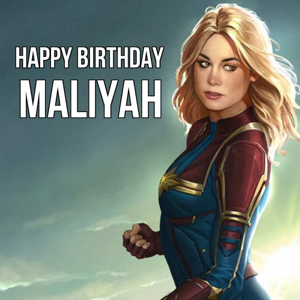 Greetings card с именем, Maliyah Happy Birthday холод жара Greetings with text for free download 