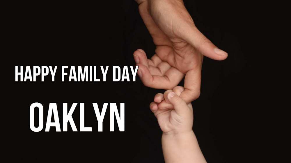 Greetings card с именем, Oaklyn happy family day с днем семьи Greetings with text for free download 