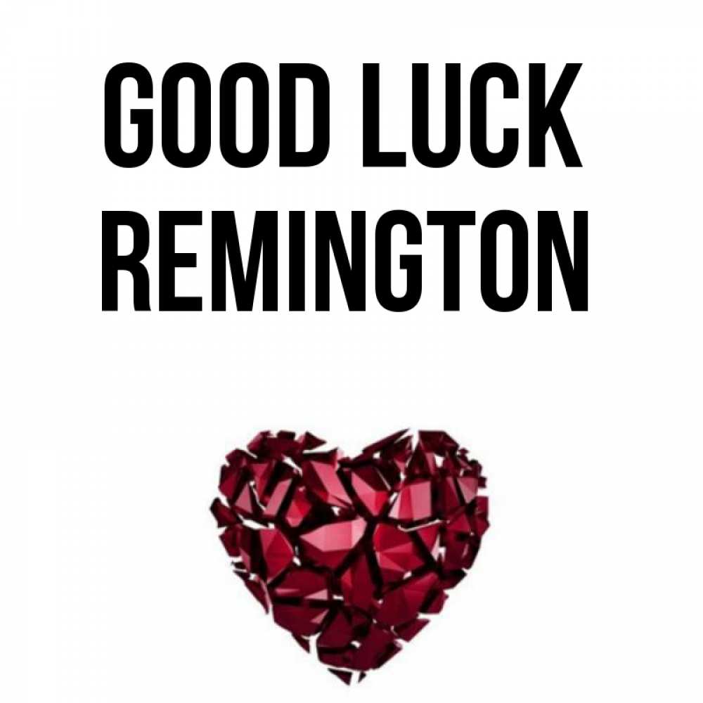 Greetings card с именем, Remington Good luck бордовое из кристаллов  1 Greetings with text for free download 