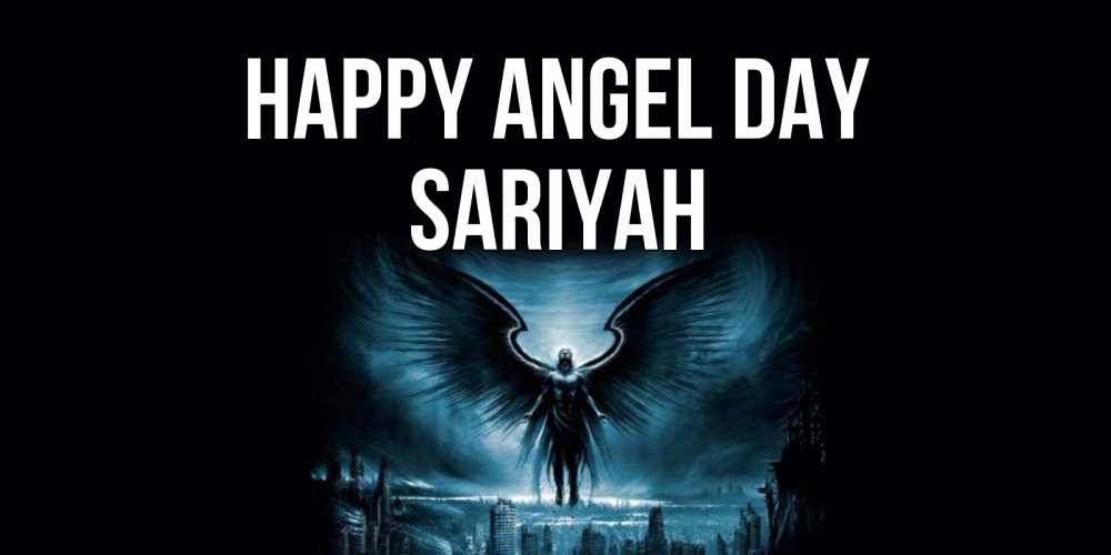 Greetings card с именем, Sariyah happy angel day ангел, день ангела Greetings with text for free download 