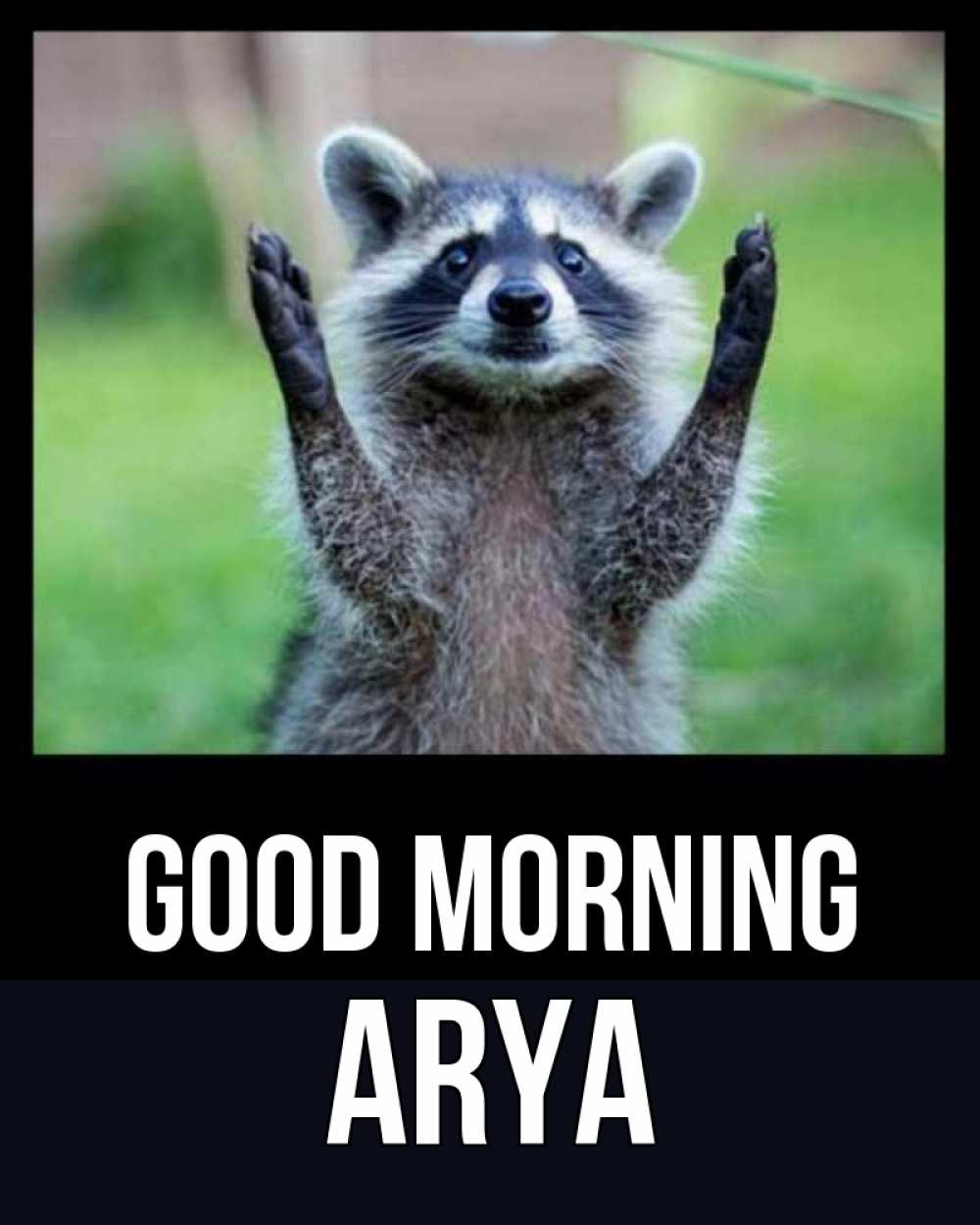 Greetings card с именем, Arya Good morning хорошее настроение утречком Greetings with text for free download 