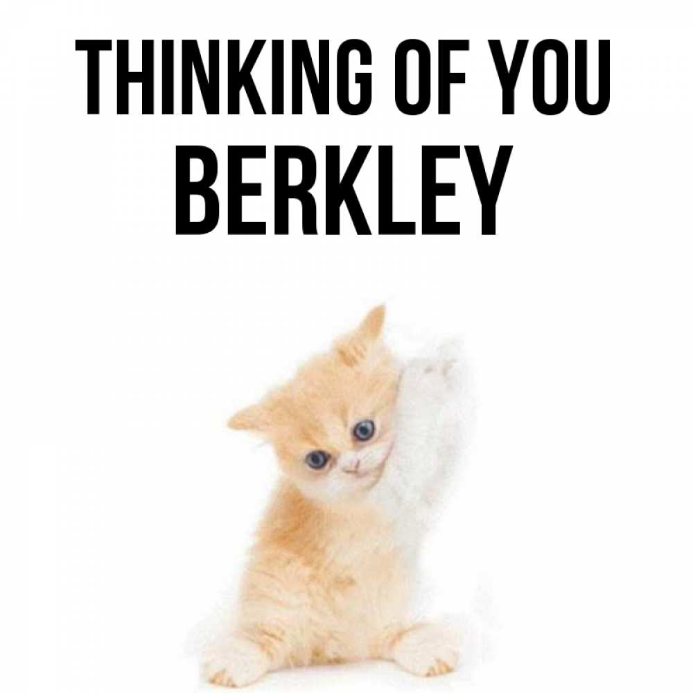 Greetings card с именем, Berkley Thinking of you зверушки и милота Greetings with text for free download 