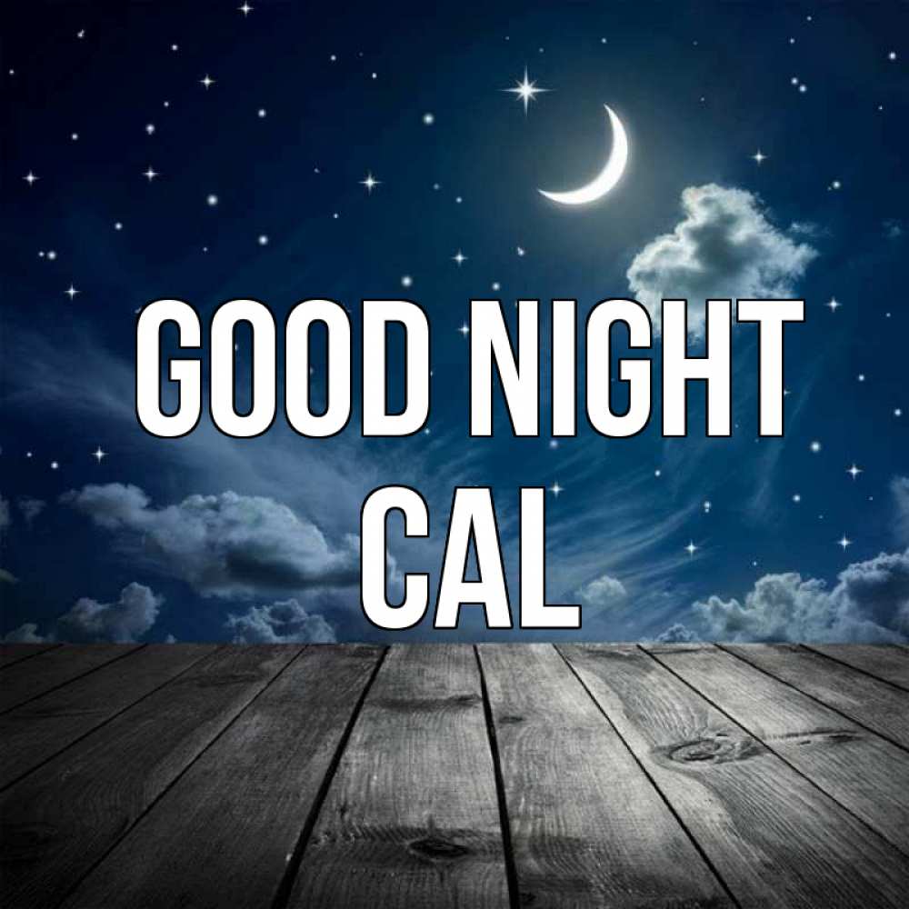 Greetings card с именем, Cal Good night месяц и звезда Greetings with text for free download 