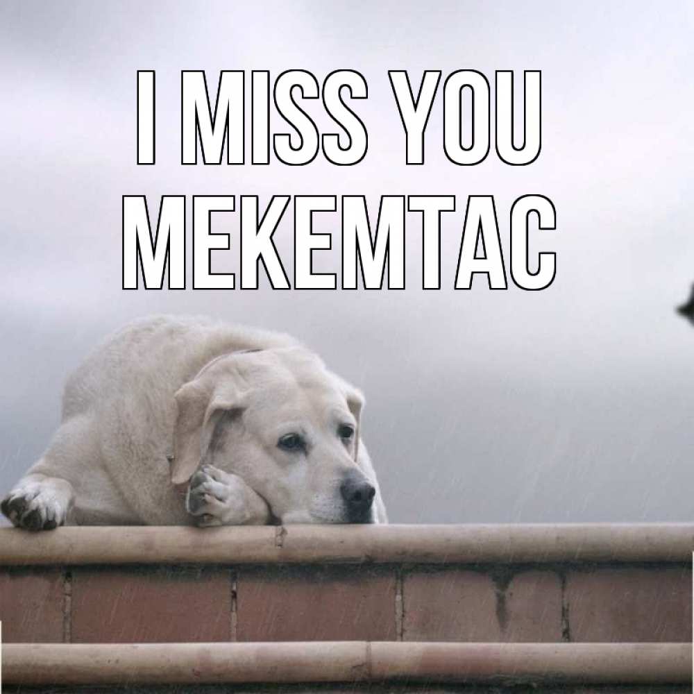 Greetings card с именем, МЕКЕМТАС I miss you ждет Greetings with text for free download 