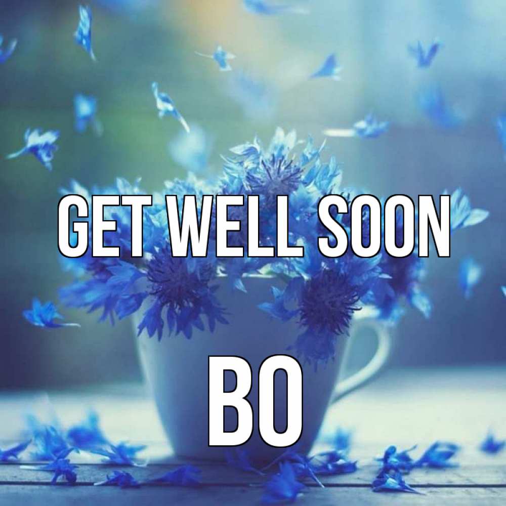 Greetings card с именем, Bo Get well soon кружка с зельем и цветами Greetings with text for free download 