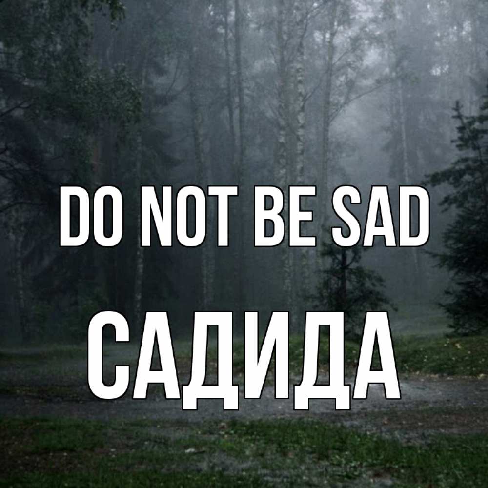 Greetings card с именем, САДИДА Do not be sad осень Greetings with text for free download 