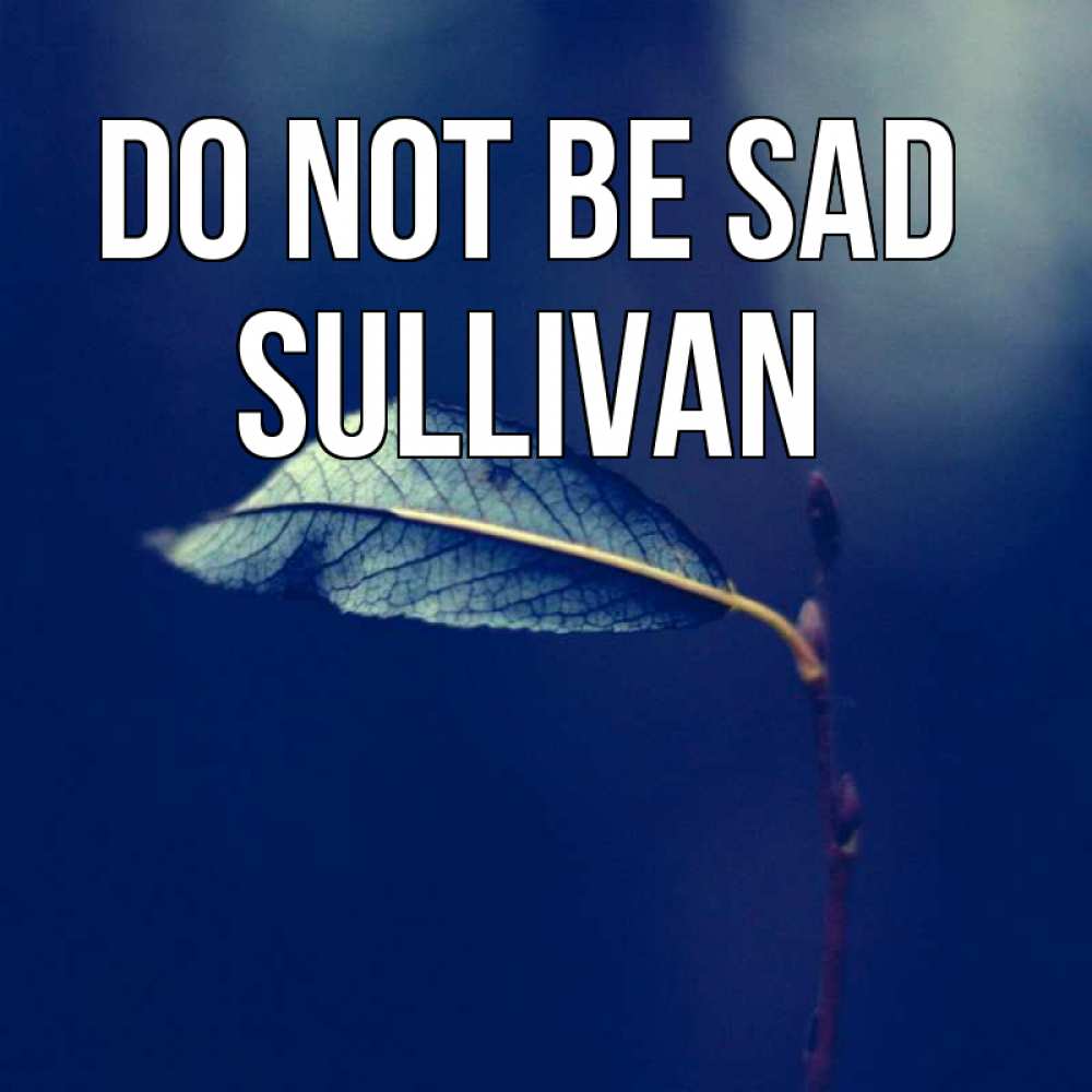 Greetings card с именем, Sullivan Do not be sad растение Greetings with text for free download 
