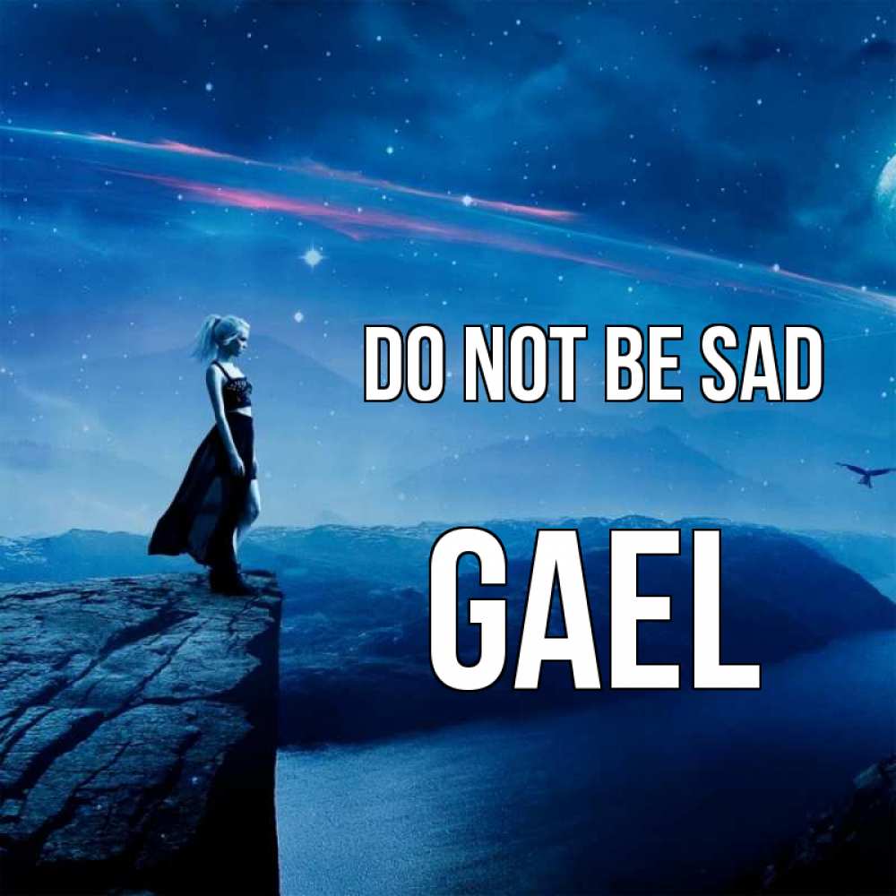 Greetings card с именем, Gael Do not be sad вода и скала Greetings with text for free download 