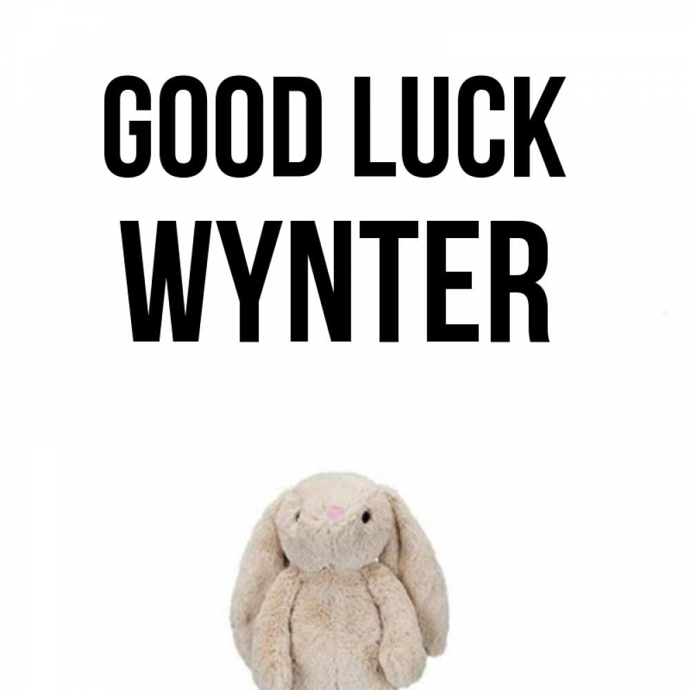 Greetings card с именем, Wynter Good luck сайт создаватель открыток Greetings with text for free download 