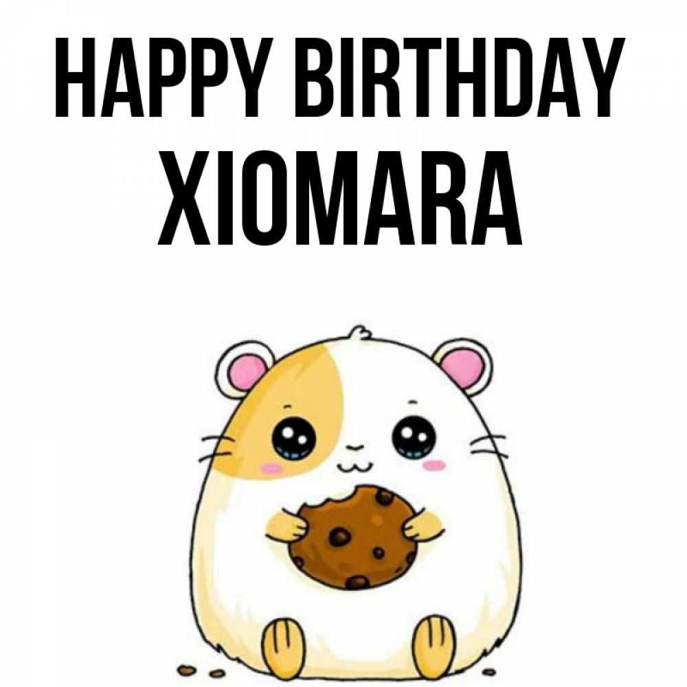 Greetings card с именем, Xiomara Happy Birthday с днюхой Greetings with text for free download 