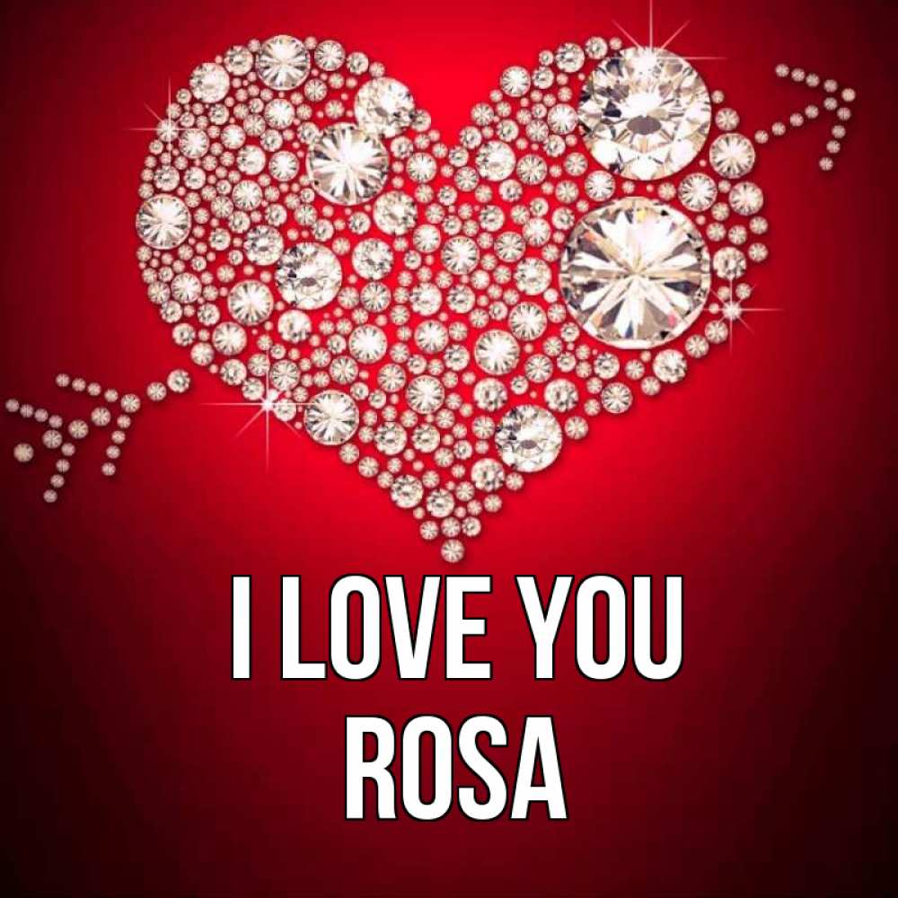 Greetings card с именем, Rosa I love you стрела купидона Greetings with text for free download 