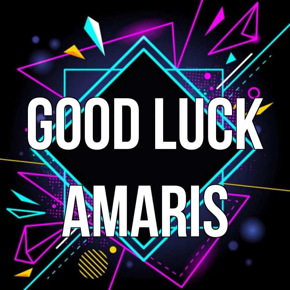 Greetings card с именем, Amaris Good luck рамочки Greetings with text for free download 