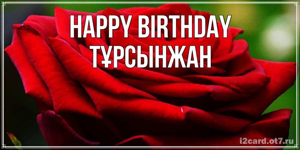 Greetings card с именем, ТҰРСЫНЖАН Happy Birthday розочка очень красивая Greetings with text for free download 