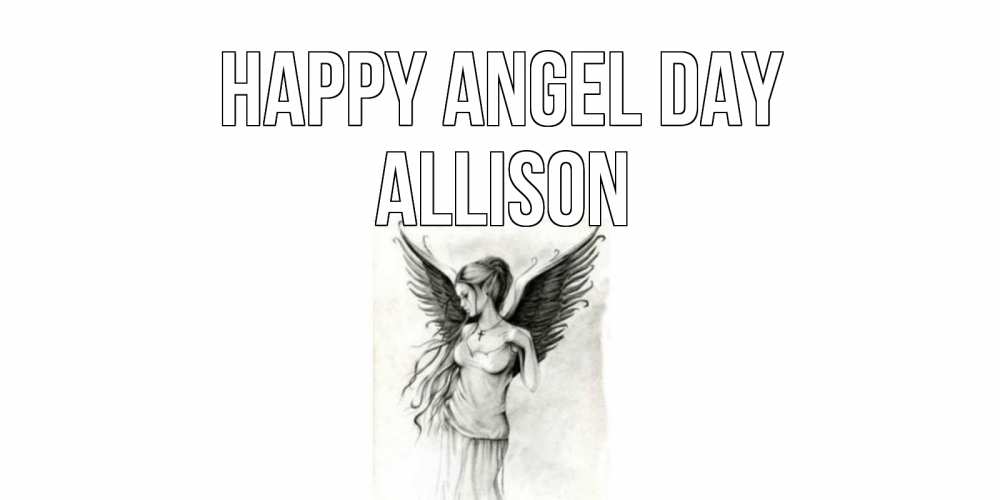 Greetings card с именем, Allison happy angel day С днем Ангела, поздравления ко дню ангела Greetings with text for free download 