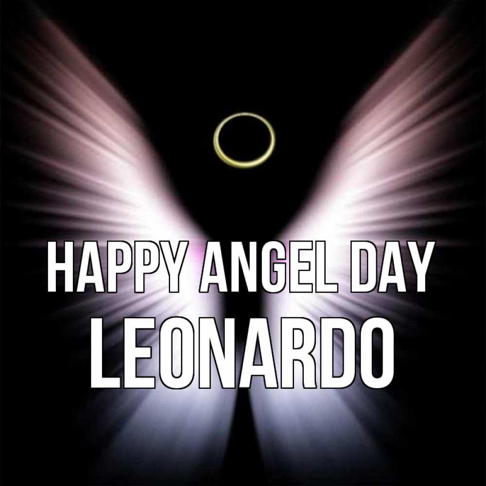 Greetings card с именем, Leonardo happy angel day ангел из света Greetings with text for free download 