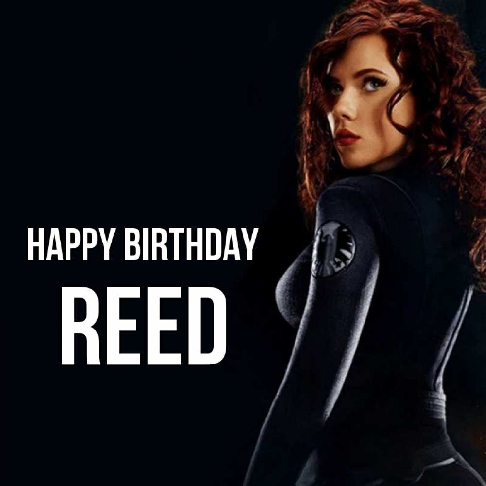 Greetings card с именем, Reed Happy Birthday Марвел черная вдова Greetings with text for free download 