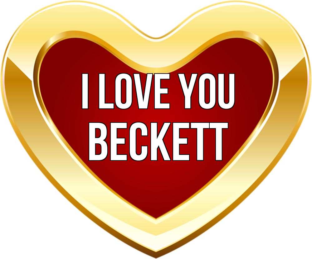 Greetings card с именем, Beckett I love you из краски Greetings with text for free download 
