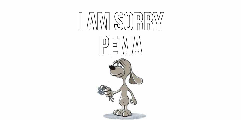 Greetings card с именем, Рема I am sorry открытка прости меня серый пес Greetings with text for free download 