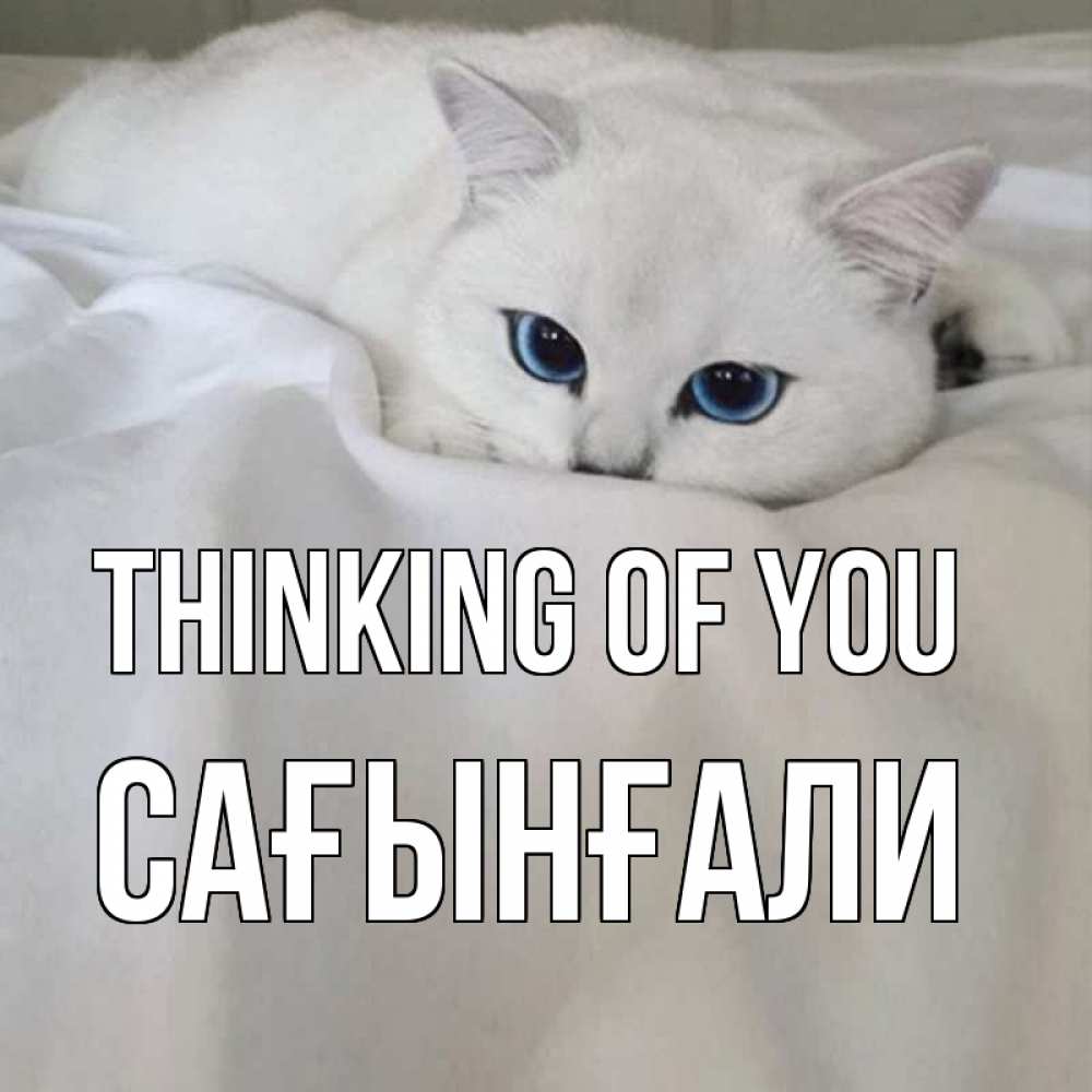 Greetings card с именем, Сағынғали Thinking of you я очень по тебе скучаю и тоскую Greetings with text for free download 