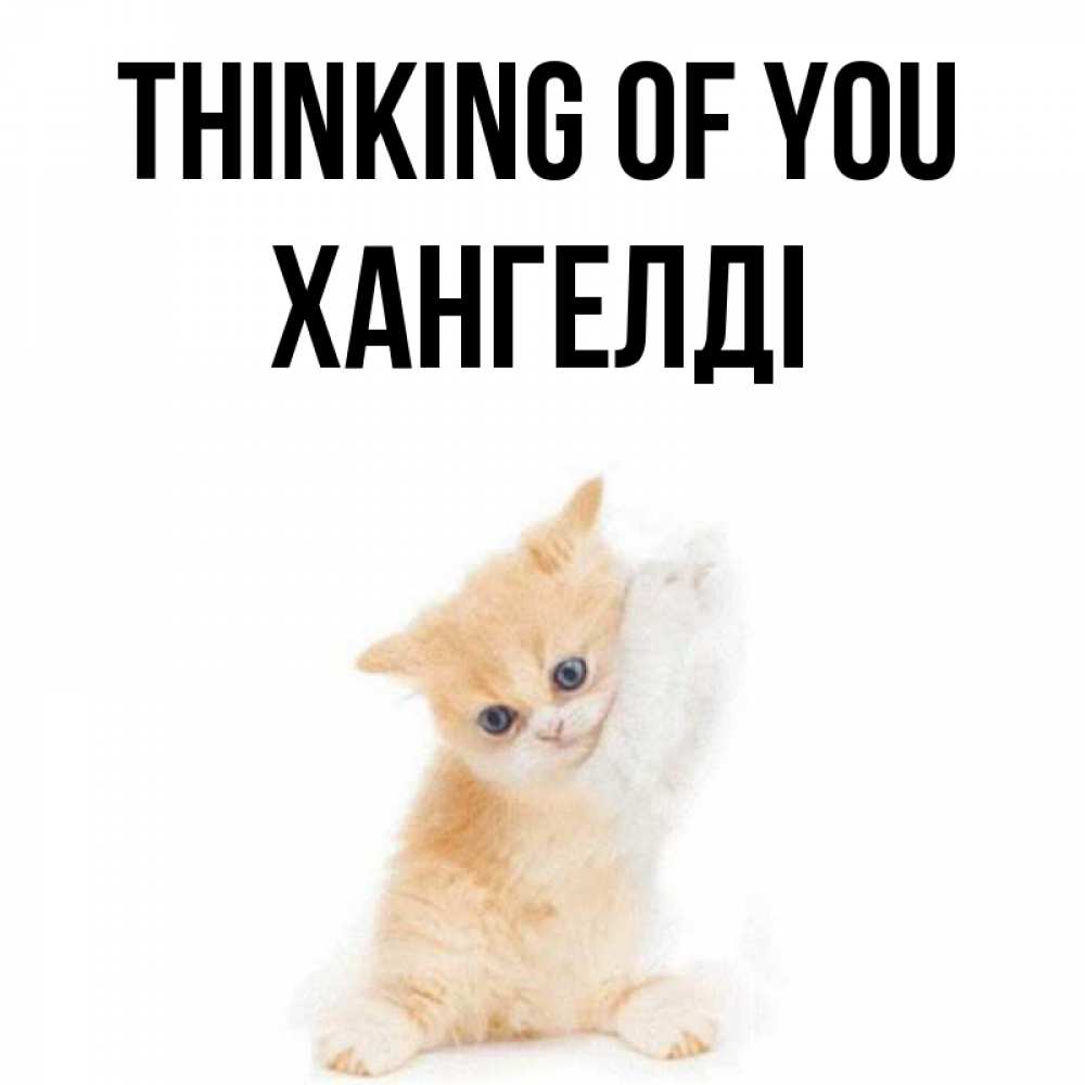 Greetings card с именем, ХАНГЕЛДІ Thinking of you зверушки и милота Greetings with text for free download 