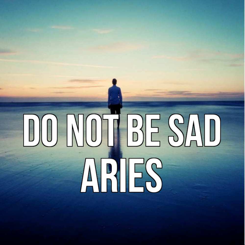 Greetings card с именем, Aries Do not be sad небо и гладь льда Greetings with text for free download 