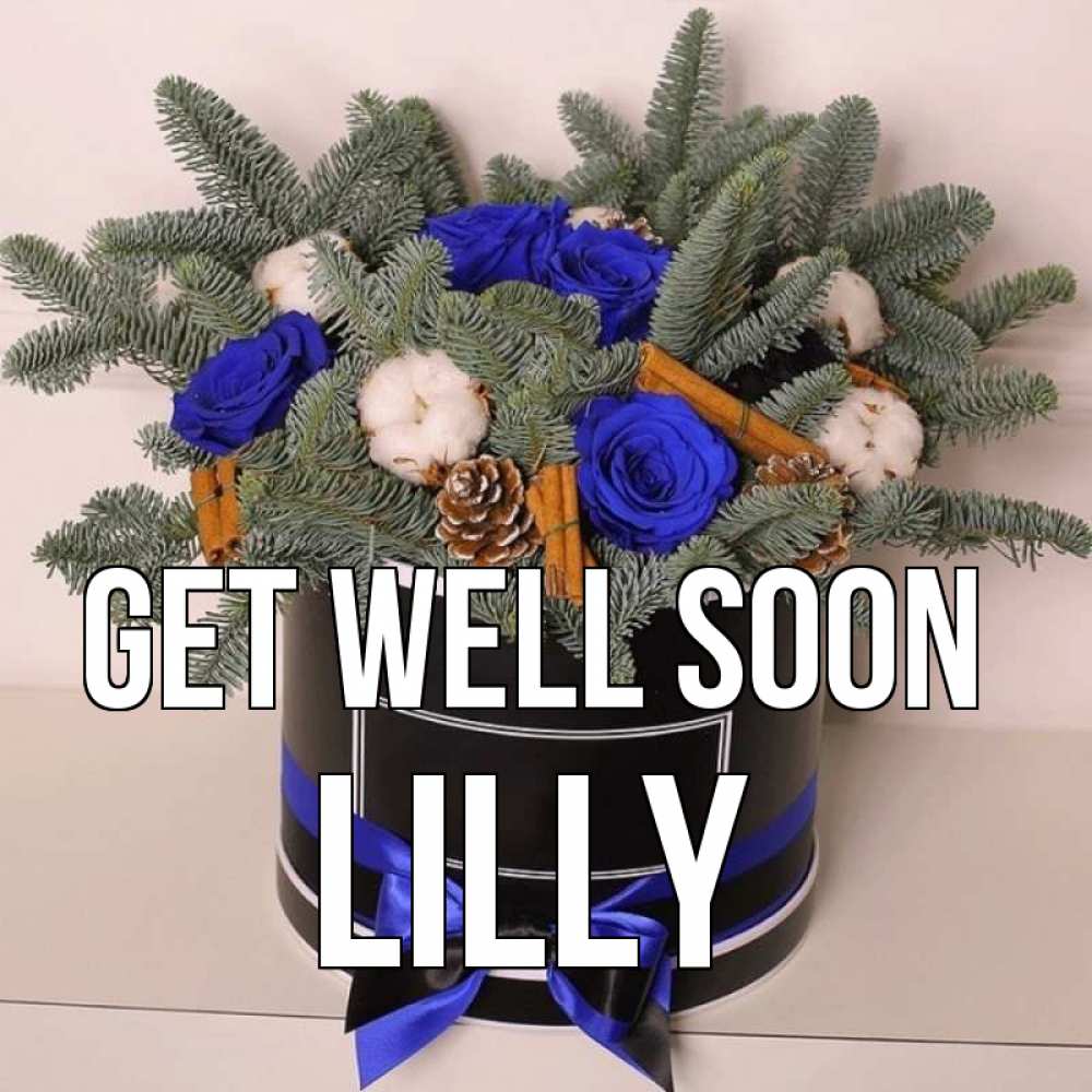 Greetings card с именем, Lilly Get well soon короче кто то загрузил эти шишки Greetings with text for free download 