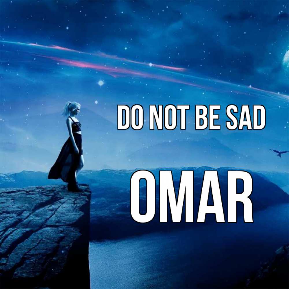 Greetings card с именем, Omar Do not be sad вода и скала Greetings with text for free download 
