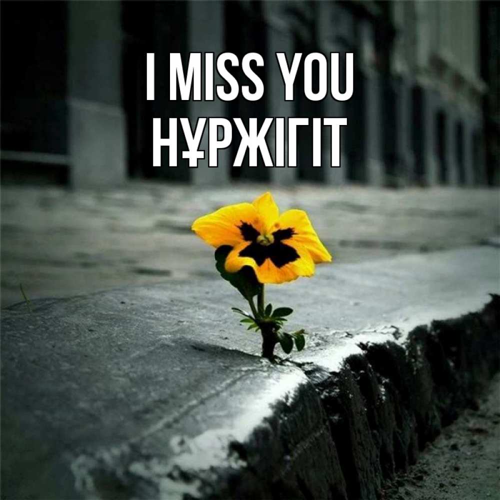 Greetings card с именем, НҰРЖІГІТ I miss you надеюсь будет лучше Greetings with text for free download 