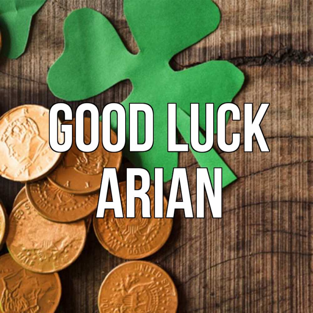 Greetings card с именем, Arian Good luck деревянный фон Greetings with text for free download 