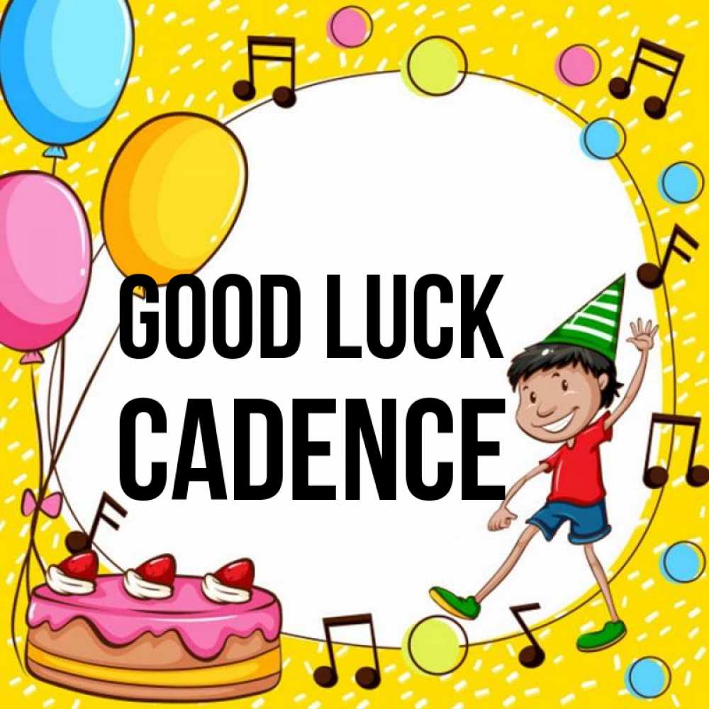 Greetings card с именем, Cadence Good luck открытка 1 Greetings with text for free download 