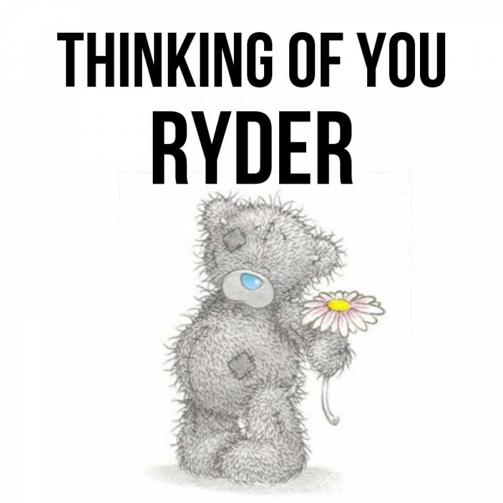 Greetings card с именем, Ryder Thinking of you мысли только о тебе Greetings with text for free download 