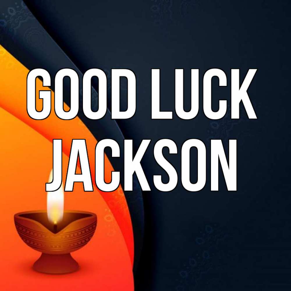 Greetings card с именем, Jackson Good luck абстрактный фон Greetings with text for free download 