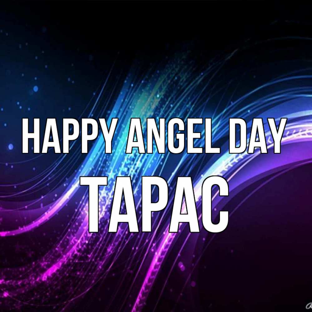 Greetings card с именем, Тарас happy angel day фиолетовый фон Greetings with text for free download 