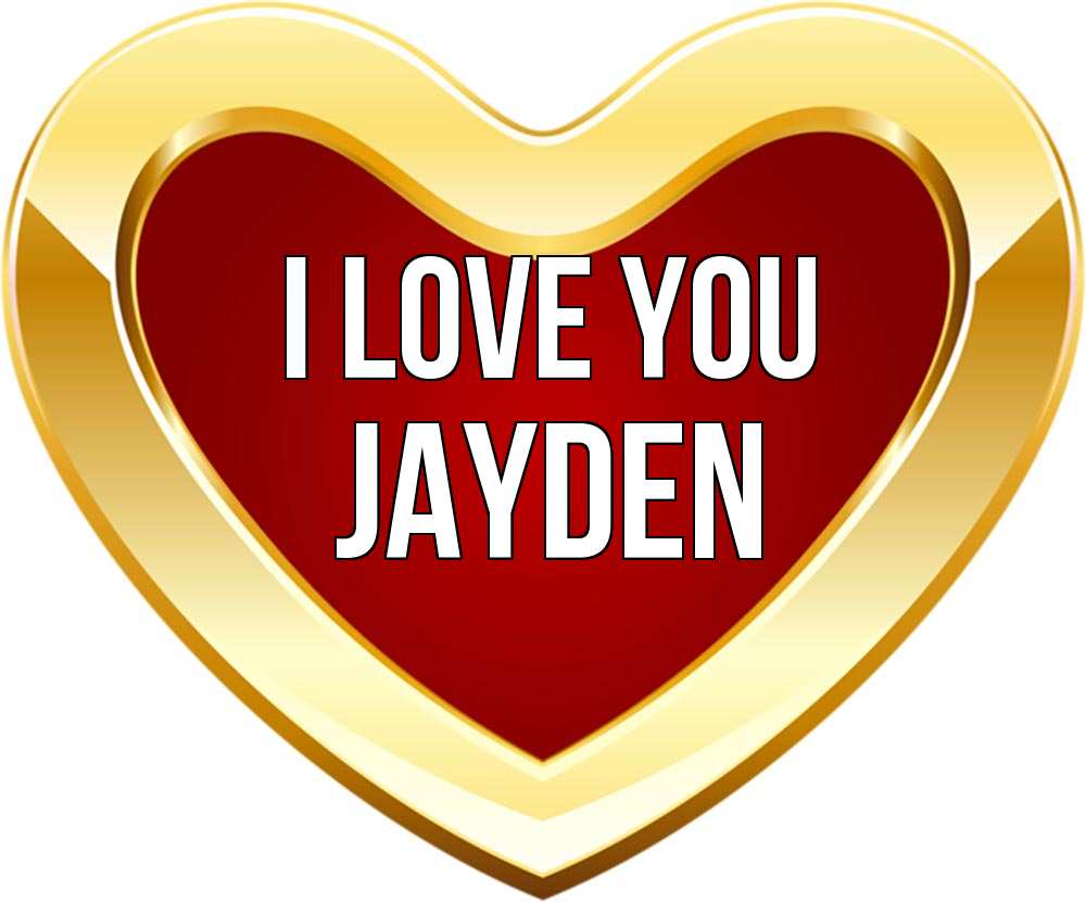 Greetings card с именем, Jayden I love you из краски Greetings with text for free download 
