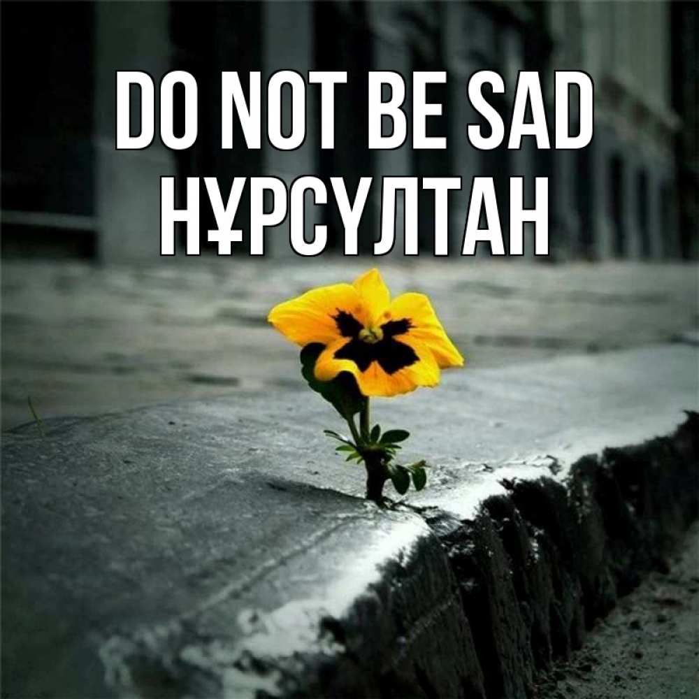 Greetings card с именем, НҰРСҮЛТАН Do not be sad не сдавайся Greetings with text for free download 