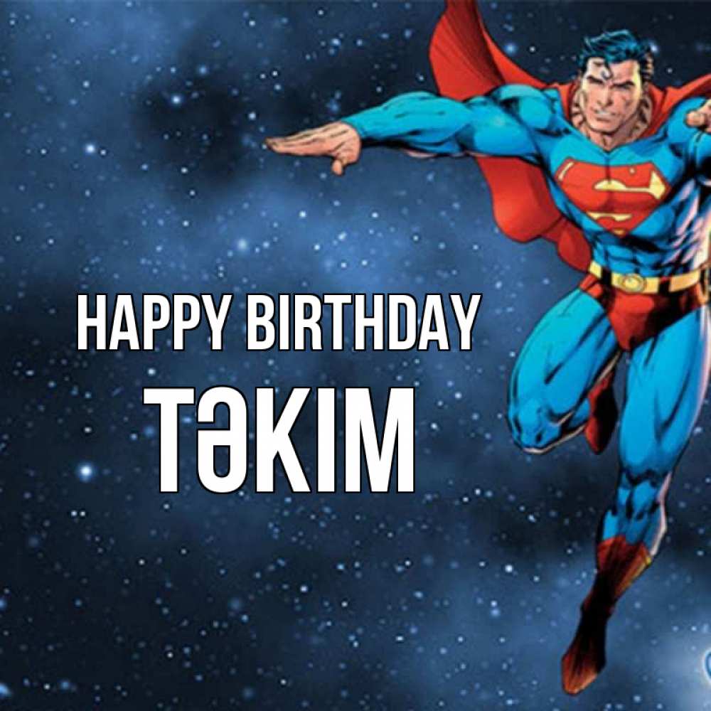 Greetings card с именем, ТӘКІМ Happy Birthday супергерой Greetings with text for free download 