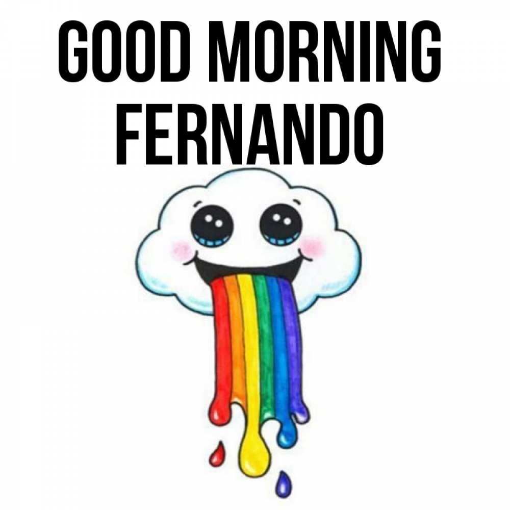 Greetings card с именем, Fernando Good morning утречко Greetings with text for free download 
