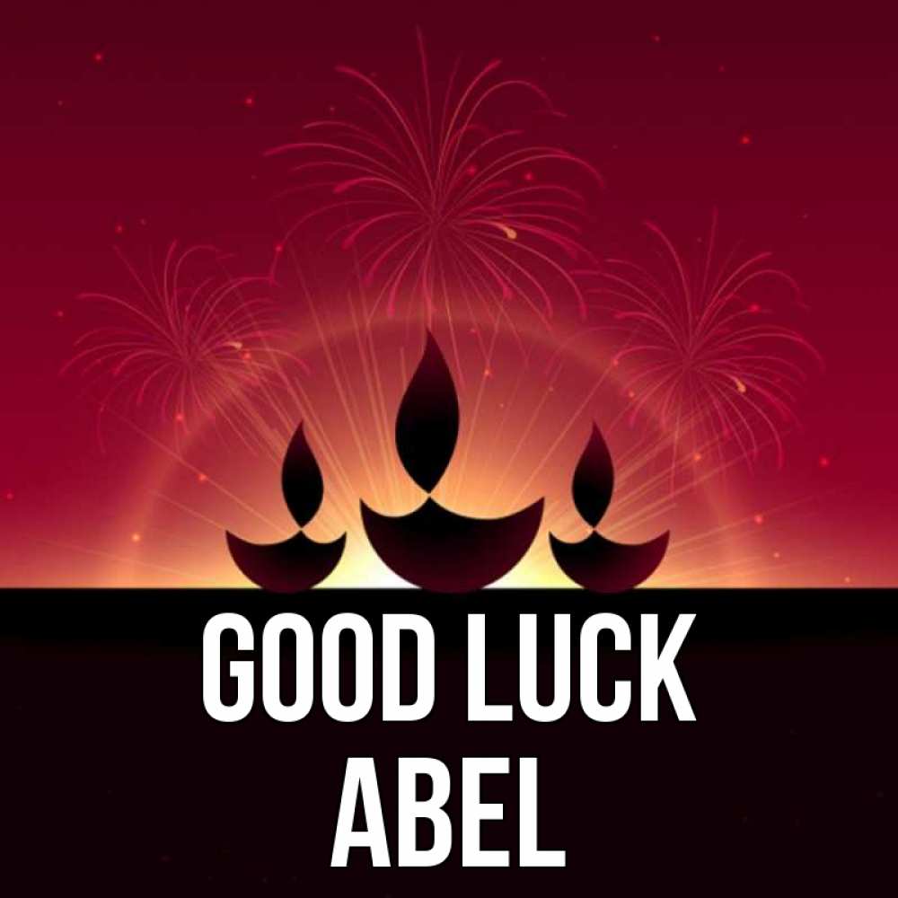 Greetings card с именем, Abel Good luck праздник Greetings with text for free download 