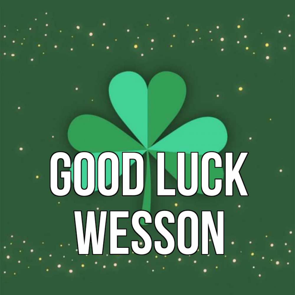 Greetings card с именем, Wesson Good luck лист клевера Greetings with text for free download 