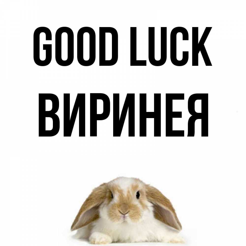 Greetings card с именем, Виринея Good luck открытки с произвольным текстом который можно вставить в открытку и создать ее самостоятельно бесплатно онлайн Greetings with text for free download 